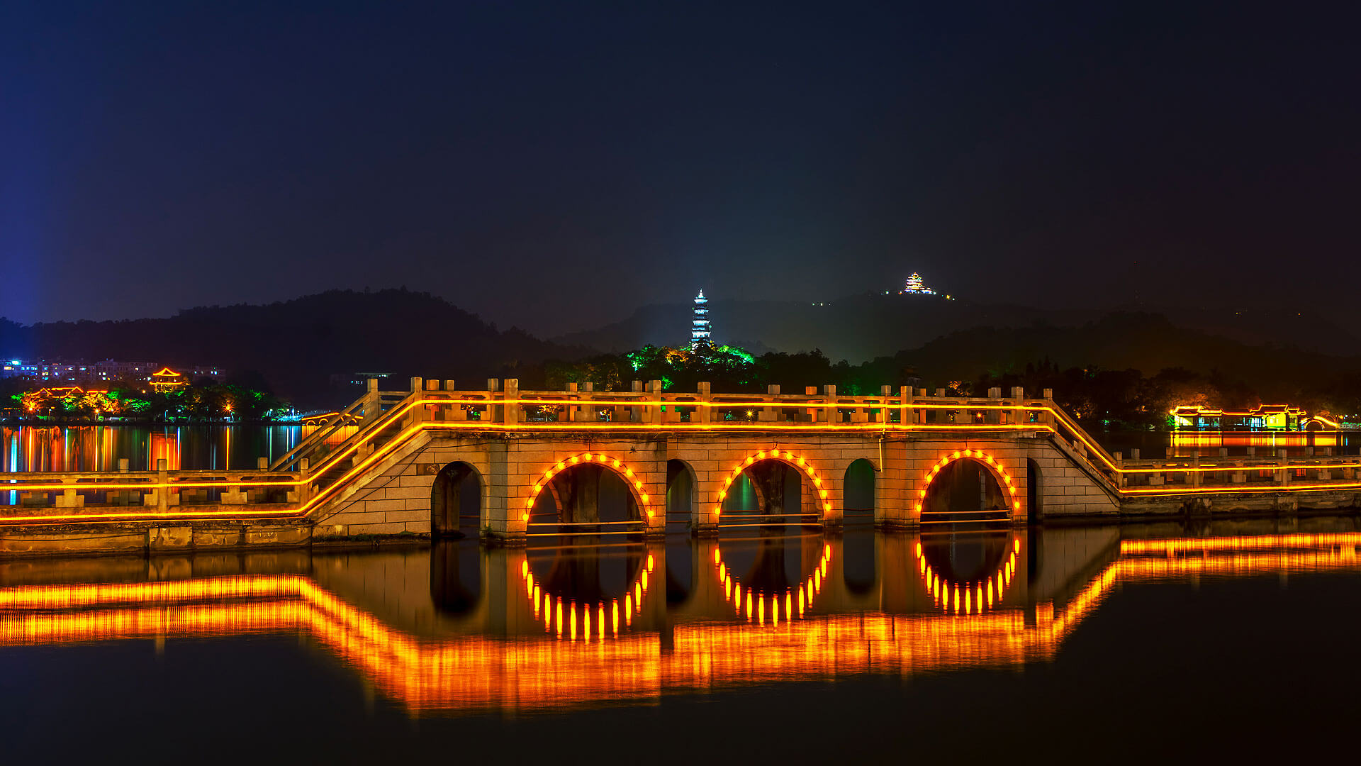 惠州西湖夜景