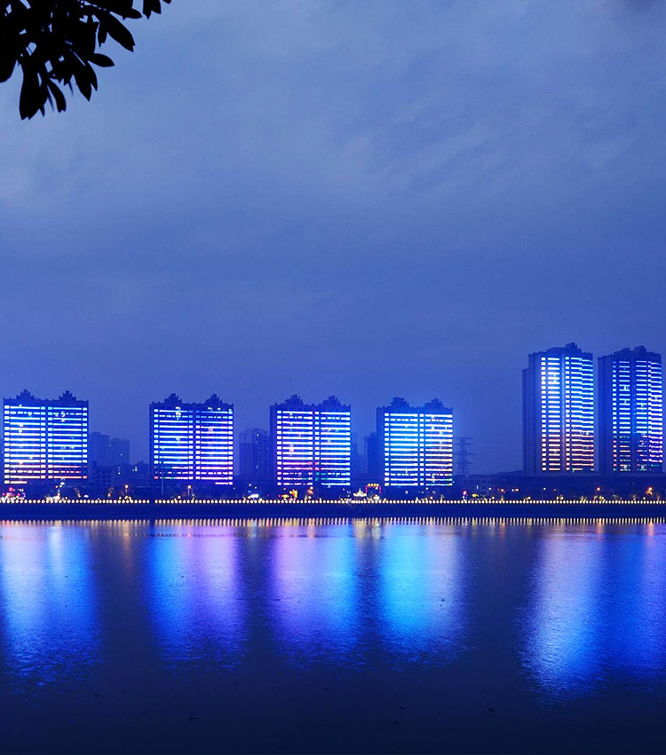 攸县小区夜景