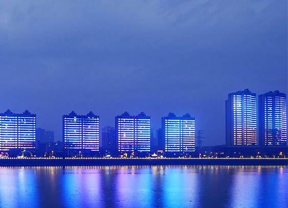 攸县小区夜景