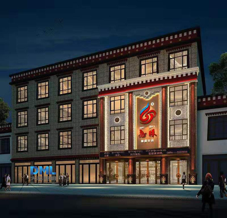 西藏龙胜足浴城外墙亮化工程